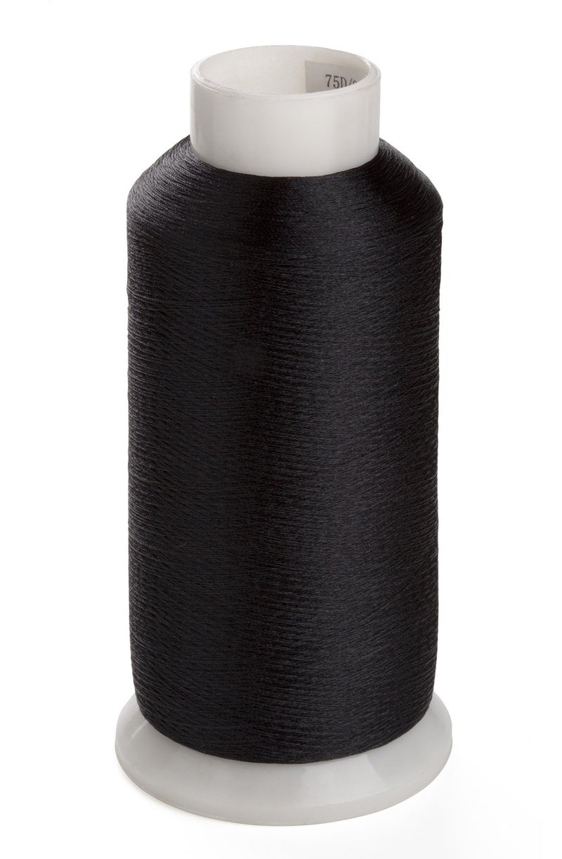 Simthread 2 Bobbin Thread for Sewing and Embroidery Machine 1 Black and 1 White 5500 Yards Each - 60WT Polyester Bobbin Fill Thread Bottom Threads - Image 3